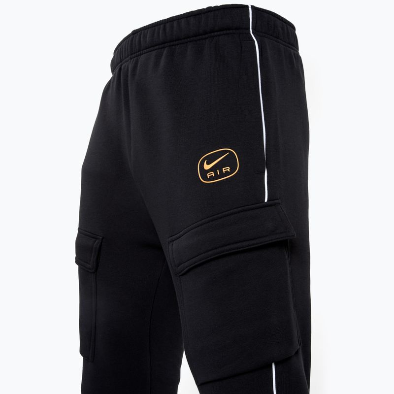 Hose Herren Nike Air Fleece Cargo black/metallic gold 3