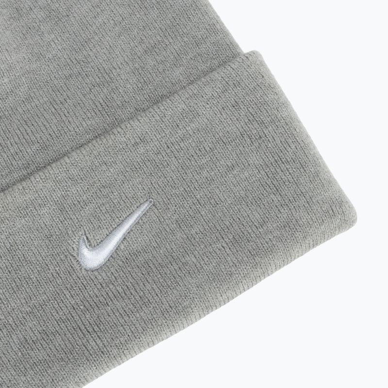 Beanie Nike Peak Swoosh Beanie dark grey heather/white 3
