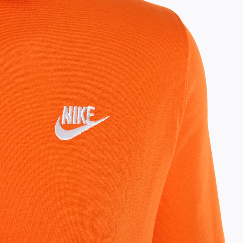 Nike Sportswear Club Fleece Hoodie Herren Sicherheit Orange/ Sicherheit Orange/ Weiß 3