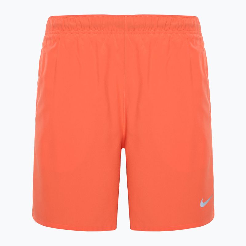 Nike Dri-Fit Challenger 7" Herren-Shorts, gefüttert mit leichtem Wild Mango / reflektierendem Silber