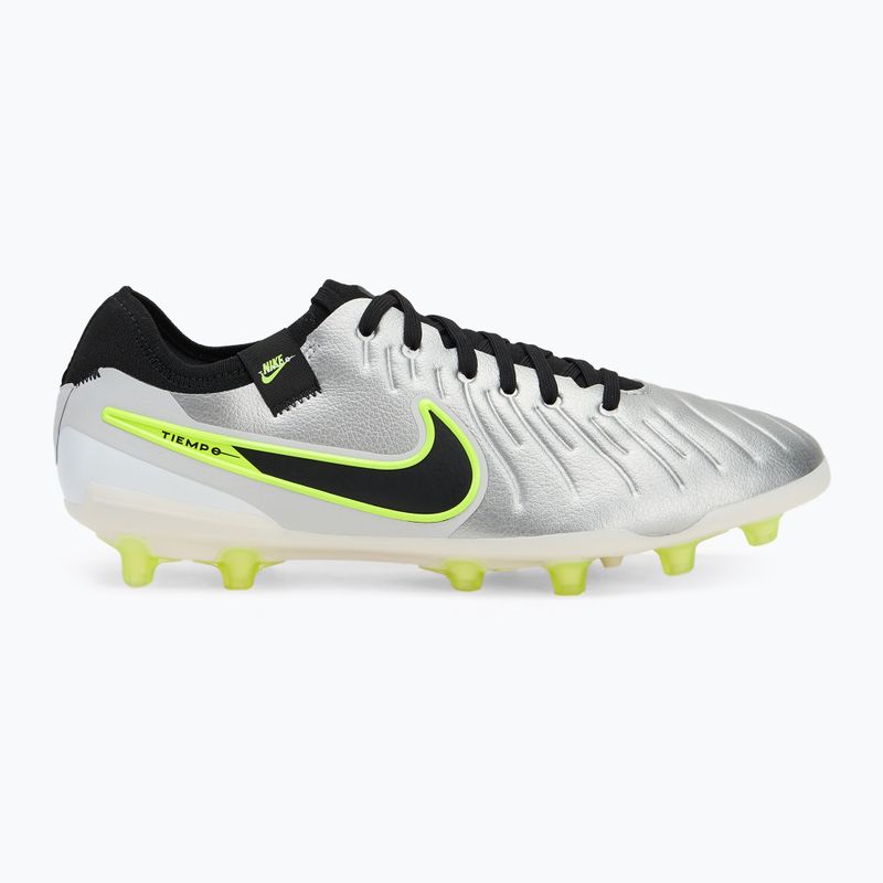 Nike Legend 10 Pro Ag-Pro Herren Fußballschuhe Metallic Silber/Volt/Schwarz 2