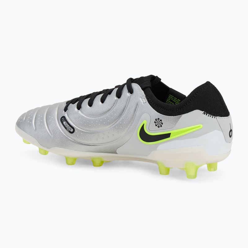 Nike Legend 10 Pro Ag-Pro Herren Fußballschuhe Metallic Silber/Volt/Schwarz 3