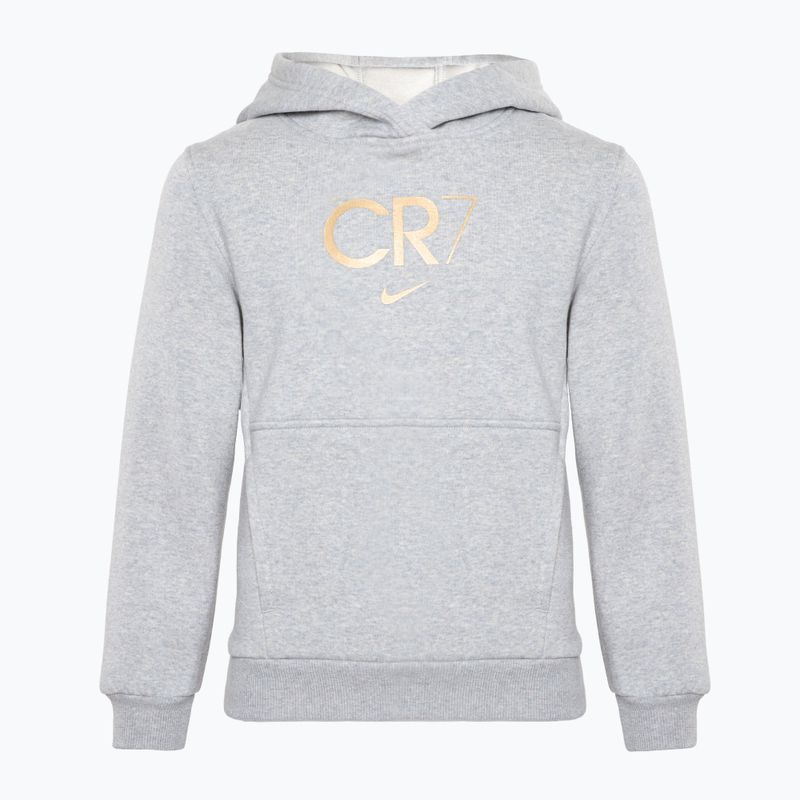 Sweatshirt Hoodie Kinder Nike CR7 Club Fleece light smoke grey/heather/metallic gold
