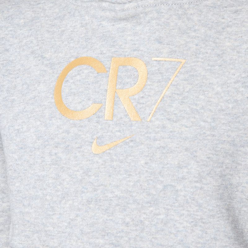 Sweatshirt Hoodie Kinder Nike CR7 Club Fleece light smoke grey/heather/metallic gold 3