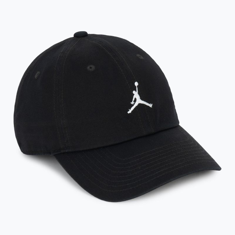 Baseballkappe Jordan Club Unstructured Curved-Bill schwarz/weiß