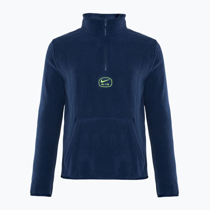 Herren Nike Swoosh Air Polar Fleece Half Zip Top midnight navy/ volt