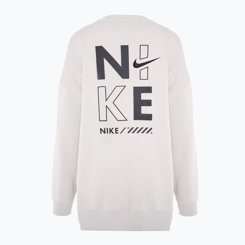 Sweatshirt Hoodie Damen Nike Sportswear Oversized Crew-Neck light iron ore 2