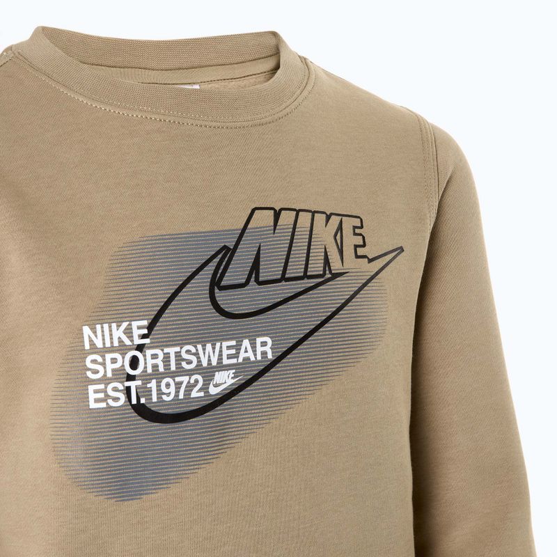 Sweatshirt Hoodie Kinder Nike Sportswear Standard Issue Crew-Neck khaki 3