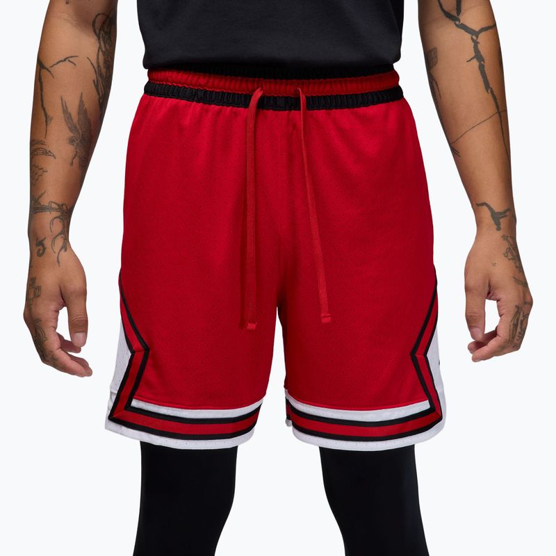 Herren-Basketballshorts Jordan Mesh Diamond 4" gym red/white/black 3