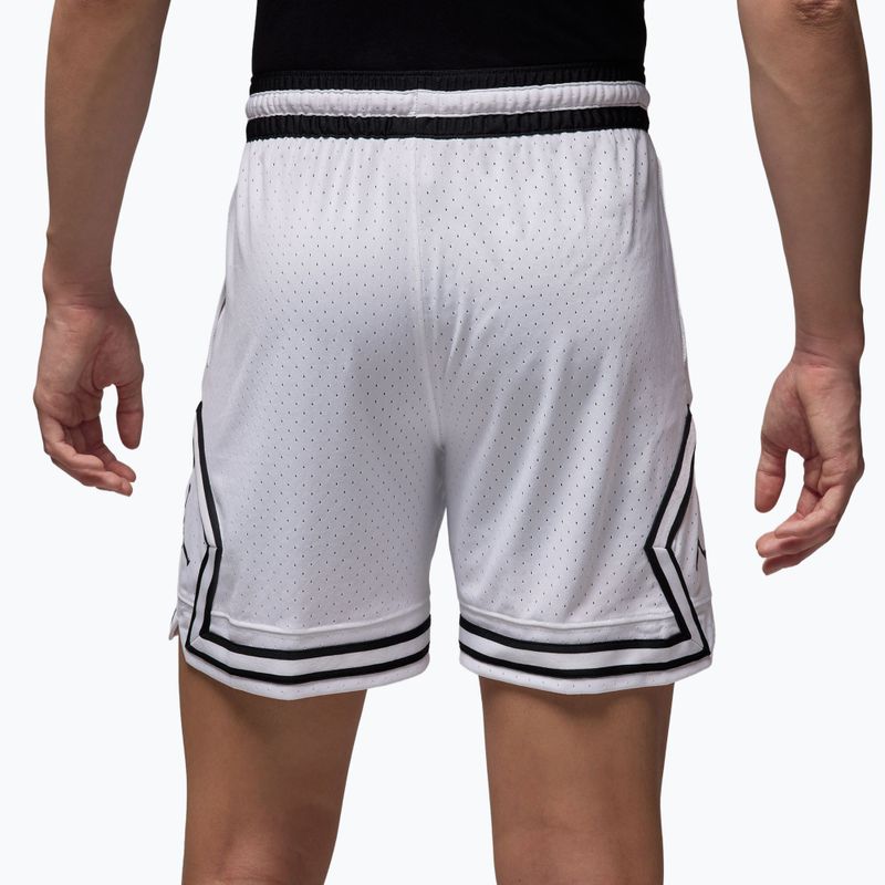 Spodenki koszykarskie męskie Nike Jordan Mesh Diamond 4" white/black/black 4