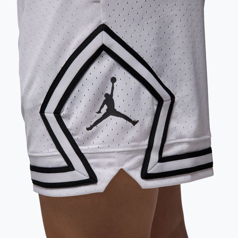 Spodenki koszykarskie męskie Nike Jordan Mesh Diamond 4" white/black/black 6