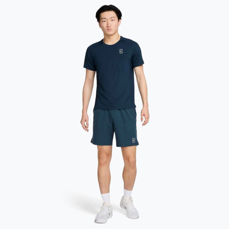 Herren Nike Court Dri-Fit Advantage Tennisshirt armory navy / weiß 2