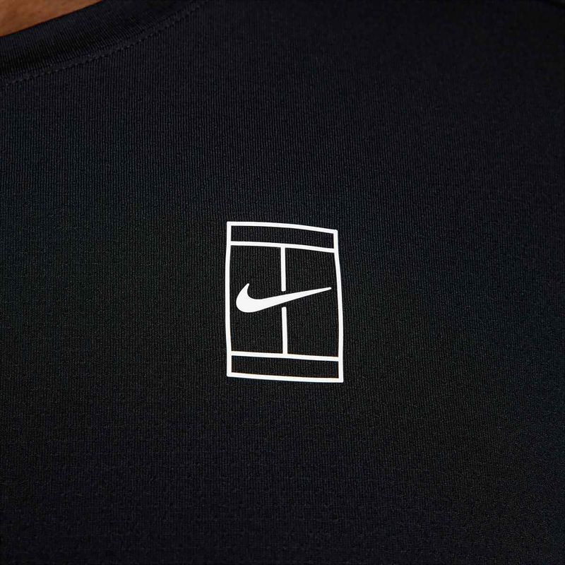 Herren Nike Court Dri-Fit Advantage Tennisshirt schwarz/weiß 5