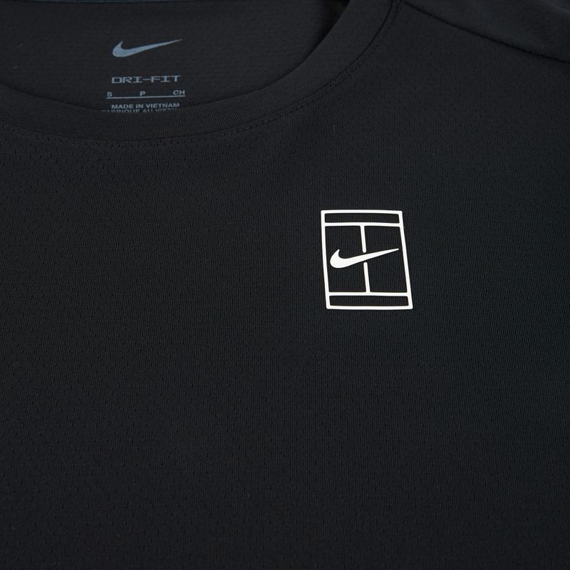 Herren Nike Court Dri-Fit Advantage Tennisshirt schwarz/weiß 9