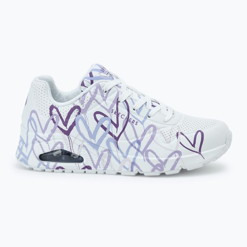 SKECHERS Damen Schuhe JGoldcrown Uno Spread The Love weiß/hellviolett 2