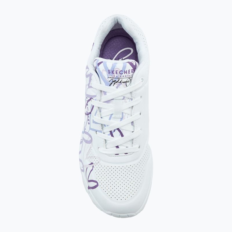 SKECHERS Damen Schuhe JGoldcrown Uno Spread The Love weiß/hellviolett 5