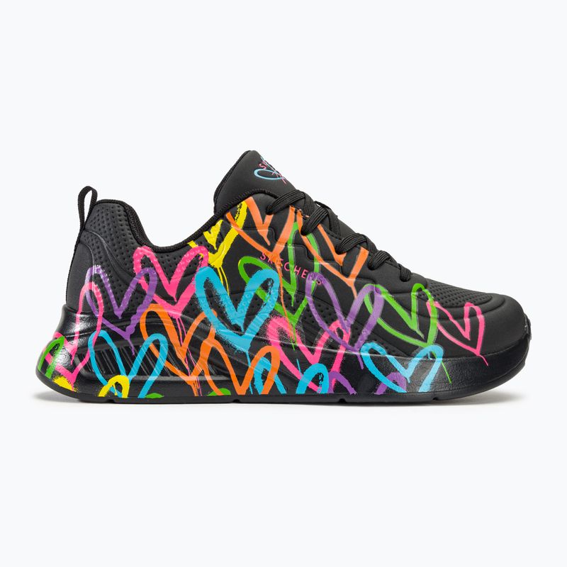 Damenschuhe SKECHERS Uno Lite Heart Of Hearts black/multi 2
