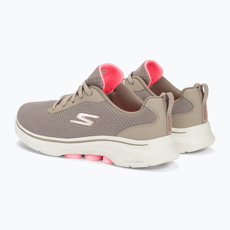 SKECHERS Go Walk 7 Clear Path Damen Schuhe taupe/rosa 3