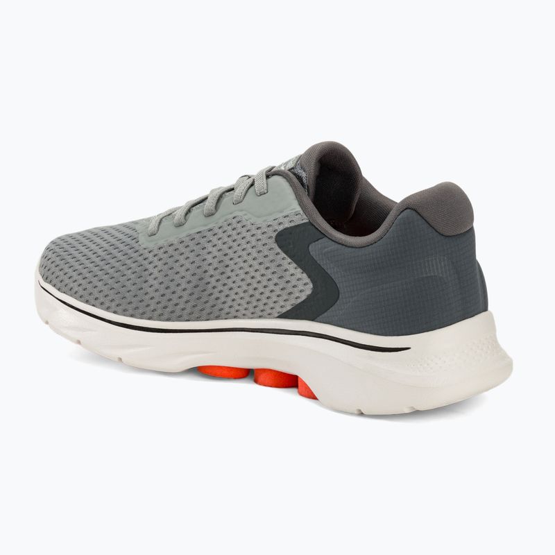 Herrenschuhe SKECHERS Go Walk 7 The Construct grau/weiß/orange 3