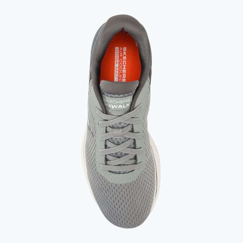 Herrenschuhe SKECHERS Go Walk 7 The Construct grau/weiß/orange 5