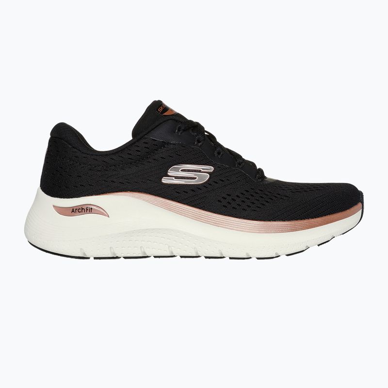 Schuhe Damen SKECHERS Arch Fit 2.0 Glow The Distance black/rose gold 2