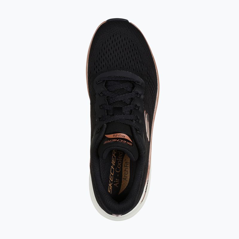 Schuhe Damen SKECHERS Arch Fit 2.0 Glow The Distance black/rose gold 5