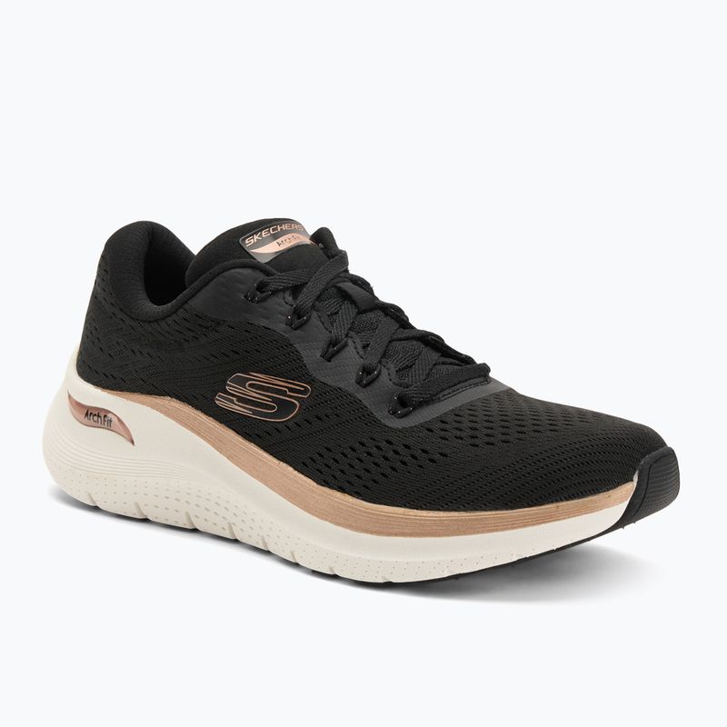 Schuhe Damen SKECHERS Arch Fit 2.0 Glow The Distance black/rose gold