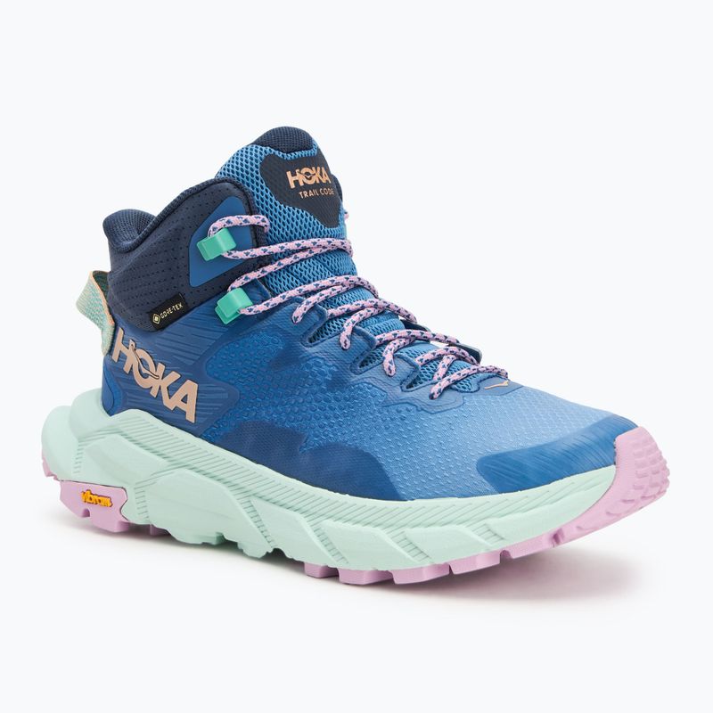 HOKA Trail Code GTX Wanderschuhe foggy night/aqua breeze