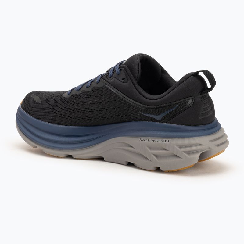 Herren Laufschuhe HOKA Bondi 8 schwarz/ironore 3