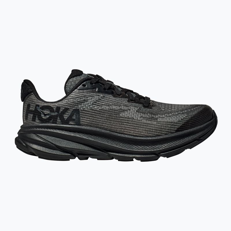 HOKA Clifton 9 schwarz/carbon schwarz Kinder Laufschuhe 9