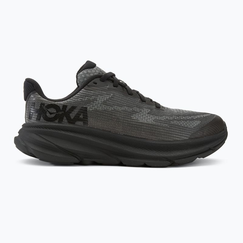 HOKA Clifton 9 schwarz/carbon schwarz Kinder Laufschuhe 2