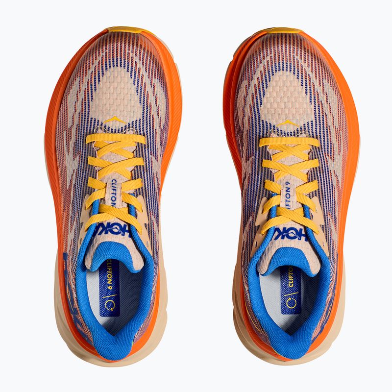 HOKA Clifton 9 ultramarine/electric tangerine Kinderlaufschuhe 12