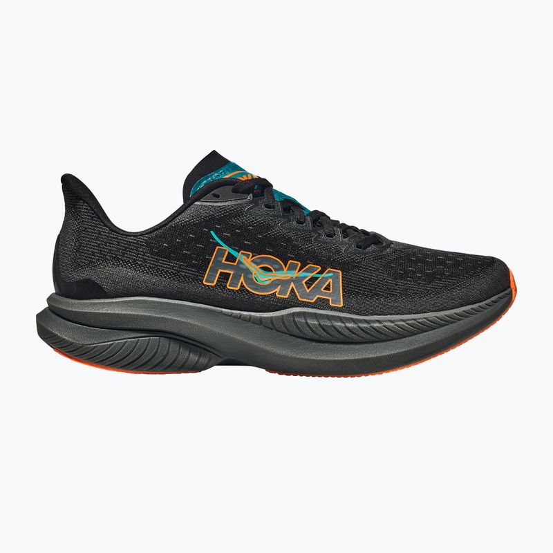 Herren Laufschuhe HOKA Mach 6 schwarz/electric tangerine 8