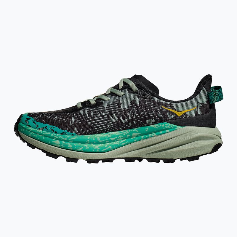 Damen Laufschuhe HOKA Speedgoat 6 schwarz/aloe vera 8