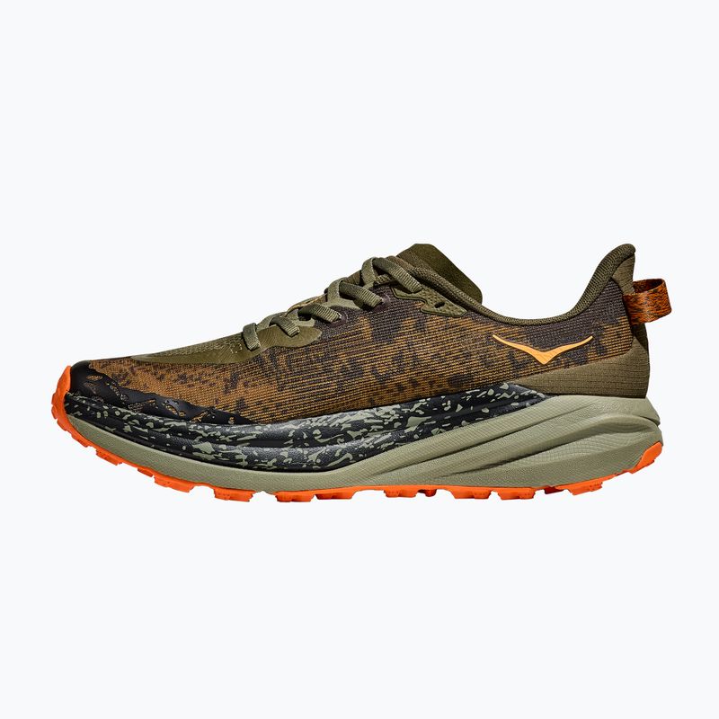 HOKA Speedgoat 6 Wide antik oliv/kürbis Herren Laufschuhe 9