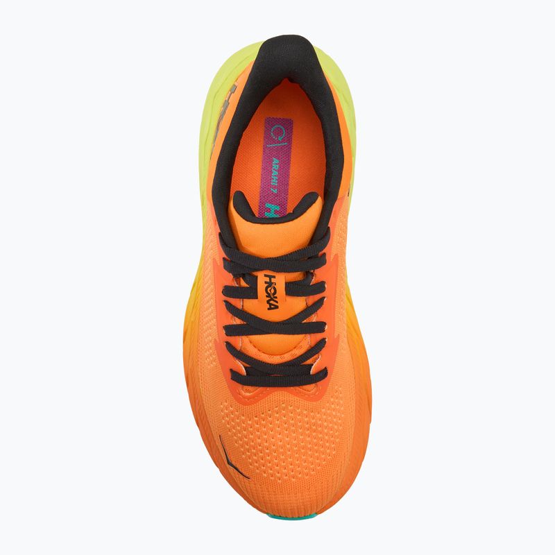 Damen Laufschuhe HOKA Arahi 7 electric tangerine/schwarz 5