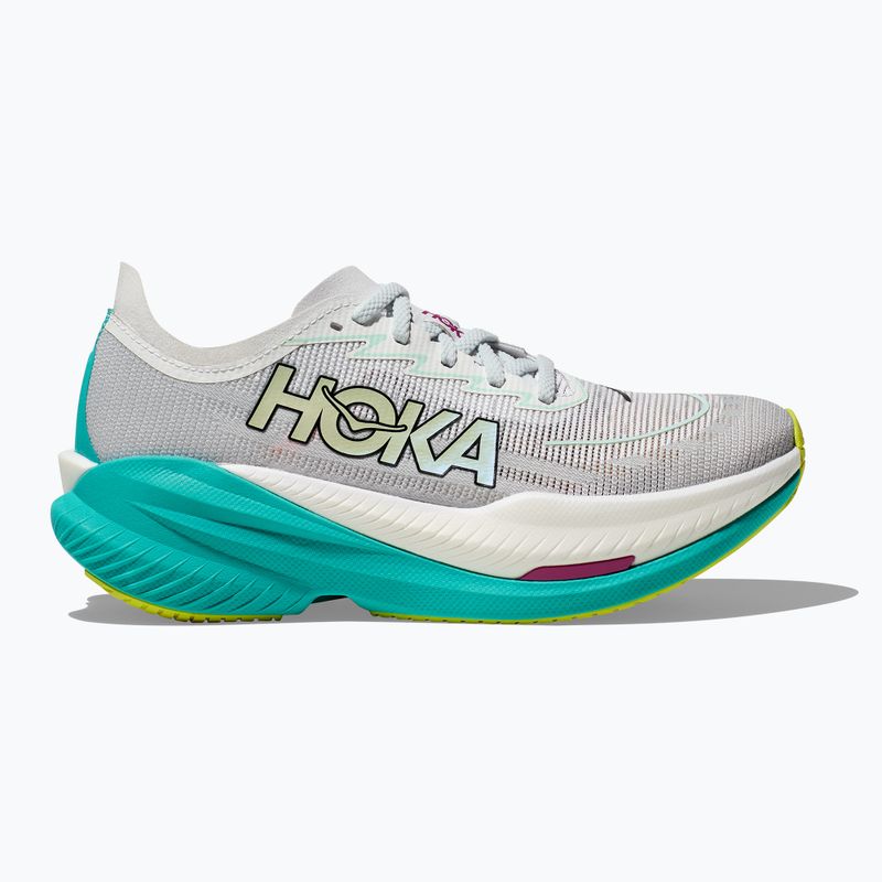 Damen Laufschuhe HOKA Mach X 2 frost/electric aqua 9