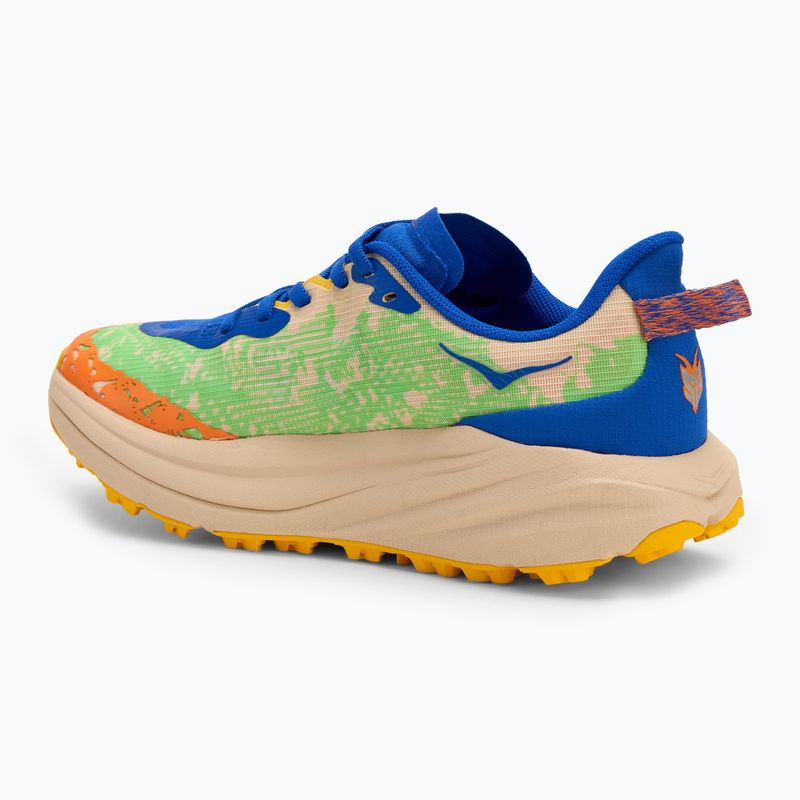 HOKA Speedgoat 6 ultramarine/electric lime Kinder Laufschuhe 3