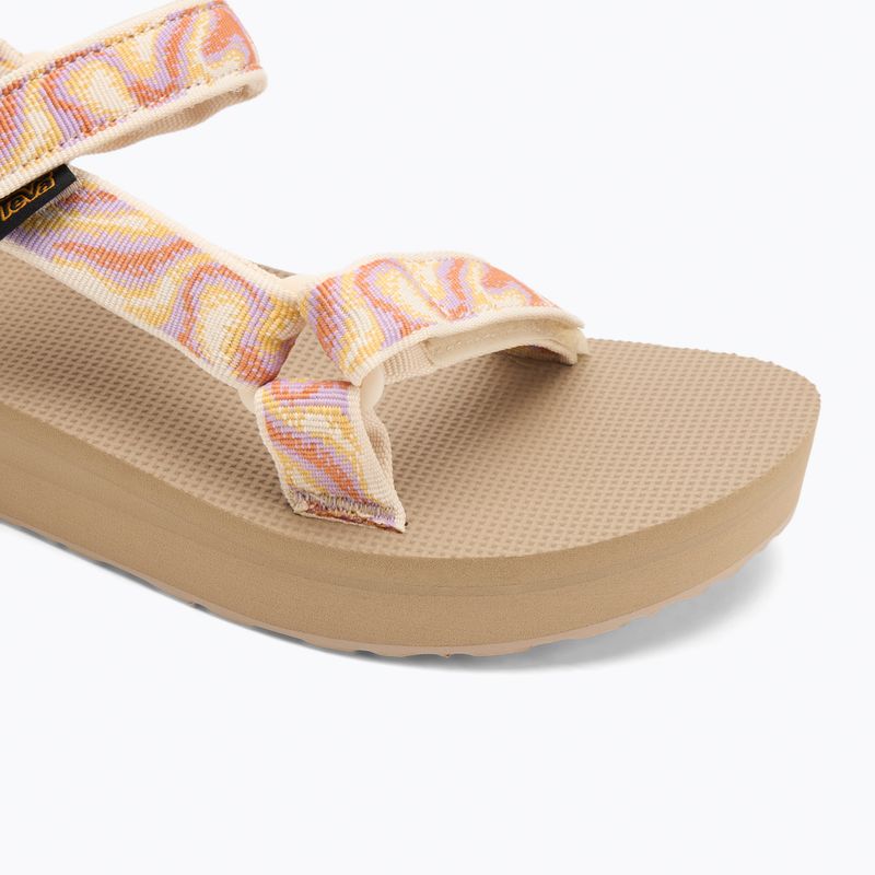 Teva Midform Universal Damen Sandalen neon fade Kokosnuss 7