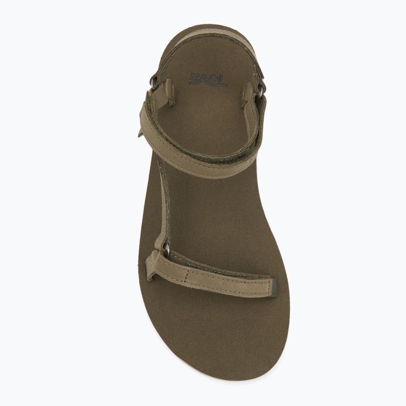 Teva Original Universal Slim Lea Damen Sandalen oliv gebrannt 5