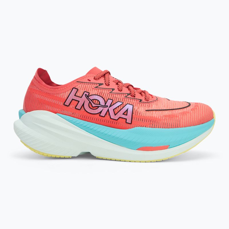 HOKA Mach X 2 Herren Laufschuhe grapefuit/electric coral 2