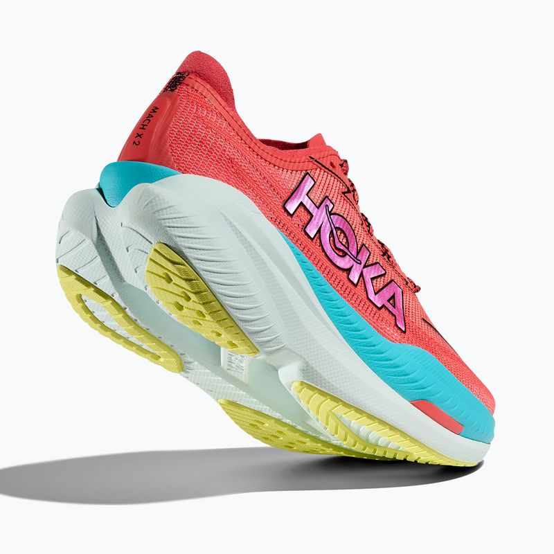 Damen Laufschuhe HOKA Mach X 2 grapefruit/electric coral