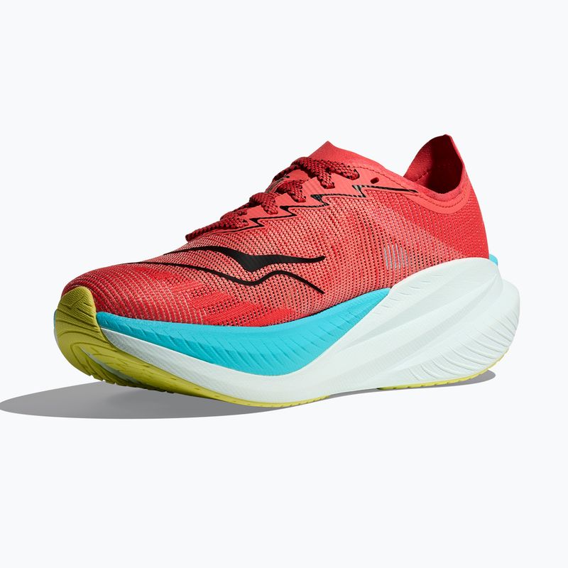 Damen Laufschuhe HOKA Mach X 2 grapefruit/electric coral 12