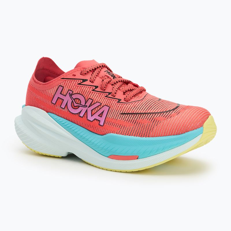 Laufschuhe Herren Damen HOKA Mach X 2 grapefruit/electric coral