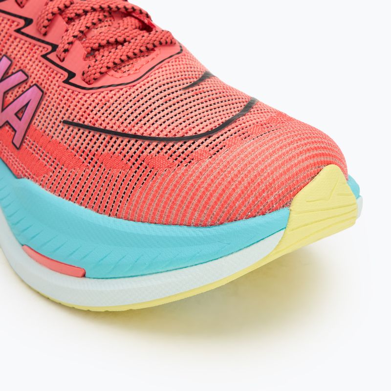 Laufschuhe Herren Damen HOKA Mach X 2 grapefruit/electric coral 8