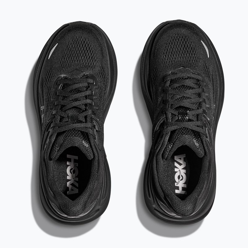 Damen Laufschuhe HOKA Bondi 9 Wide schwarz/schwarz 8