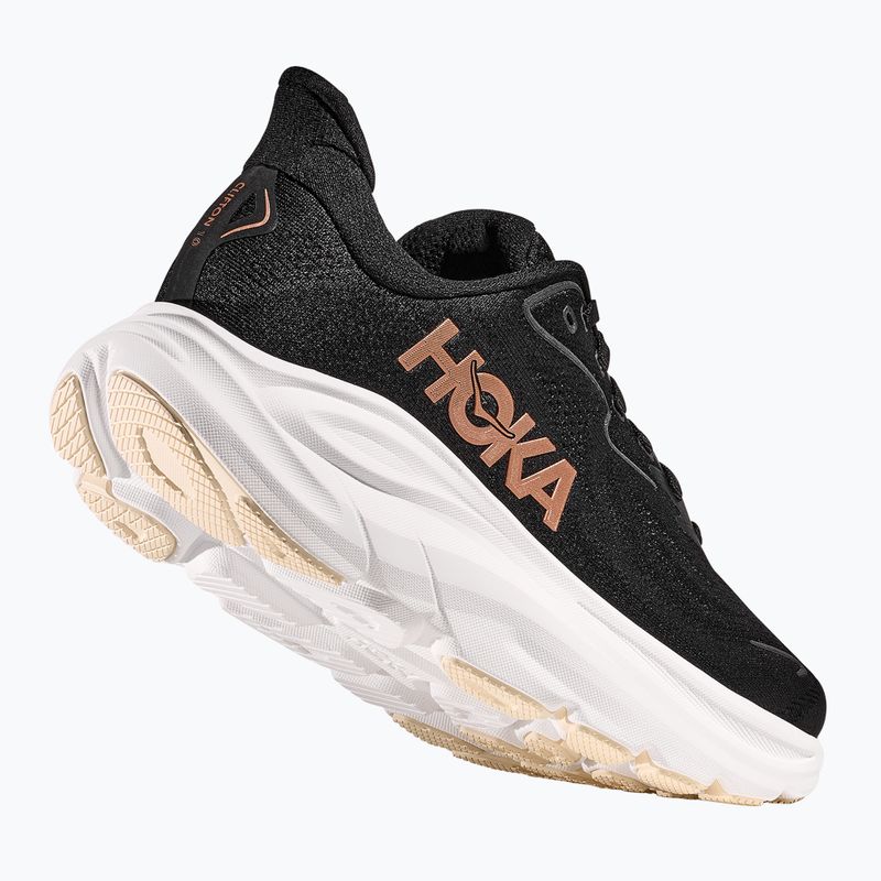 Damen Laufschuhe HOKA Clifton 10 schwarz/rosa gold 9
