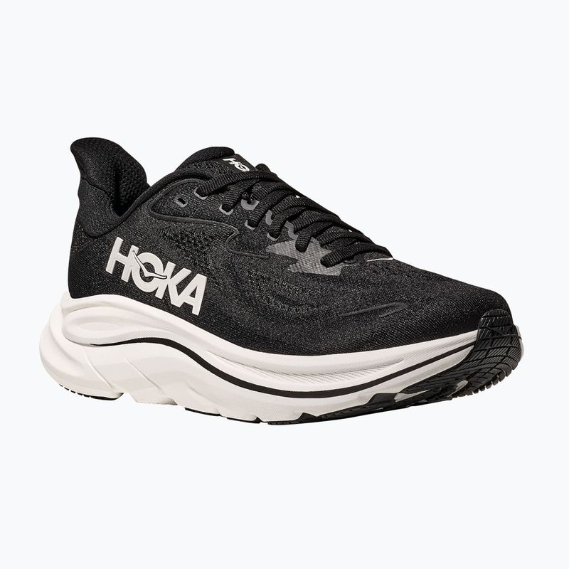 Damen Laufschuhe HOKA Clifton 10 Wide schwarz/weiss
