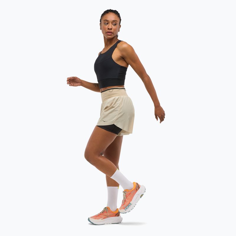 Laufshorts Damen HOKA Skyglide oatmeal 2