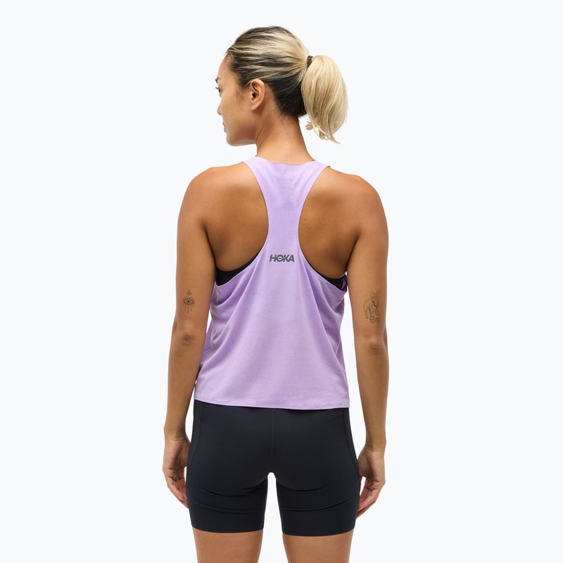 Laufshirt Damen HOKA Race Day Singlet aster flower 3